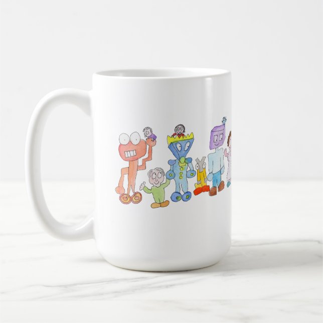 Friendly Robots Coffee Mug (Left)