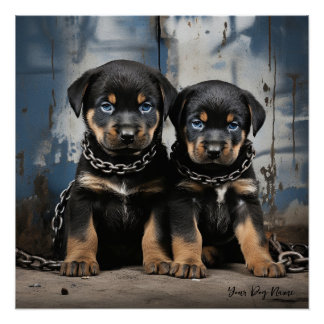 Friendly Rottweiler Puppy Dogs  004 - Raimon Palad Poster