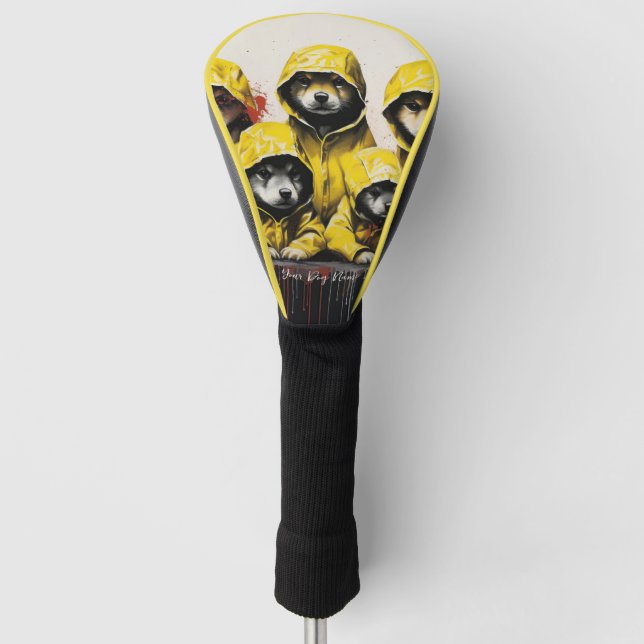 Friendly Shiba Inu Puppy Dogs  001 - Raimon Paladi Golf Head Cover (Front)