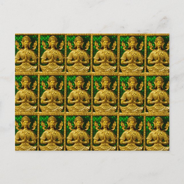 friendly sitting buddha postcard (Front)