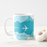 Friendly Skies | Aviation Themed Name or Initials