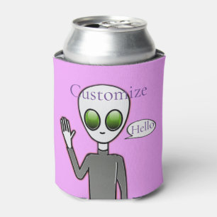 Friendly Waving Alien Thunder_Cove Can Cooler