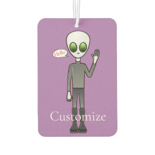 Friendly Waving Alien Thunder_Cove Car Air Freshener