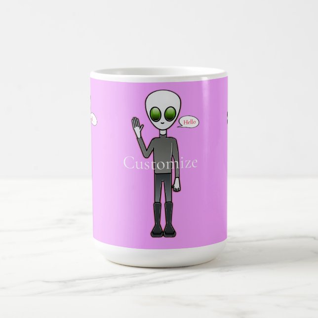 Friendly Waving Alien Thunder_Cove Coffee Mug (Center)