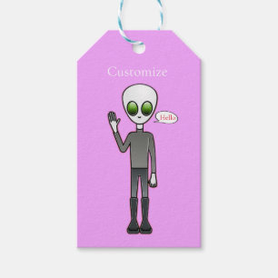 Friendly Waving Alien Thunder_Cove Gift Tags
