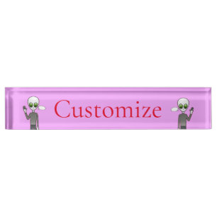 Friendly Waving Alien Thunder_Cove Nameplate
