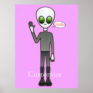 Friendly Waving Alien Thunder_Cove Poster