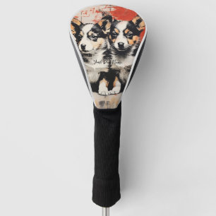 Friendly Welsh Corgi Puppy Dogs  003 - Raimon Pala Golf Head Cover