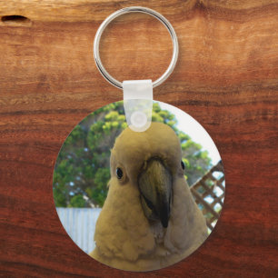 Friendly White Australian Cockatoo, Keyring