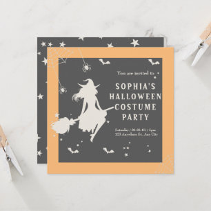 Friendly Witch Girl Halloween Party   Invitation