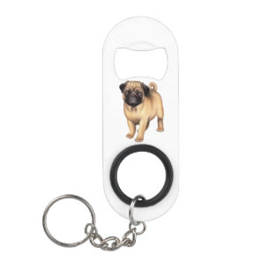 Friendly Young Pug Dog Bottle Opener