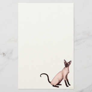 Friendly Young Siamese Cat Stationery