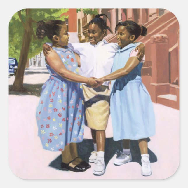 Friends 2001 square sticker (Front)