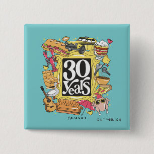 FRIENDS™   30 Years Graphic 15 Cm Square Badge