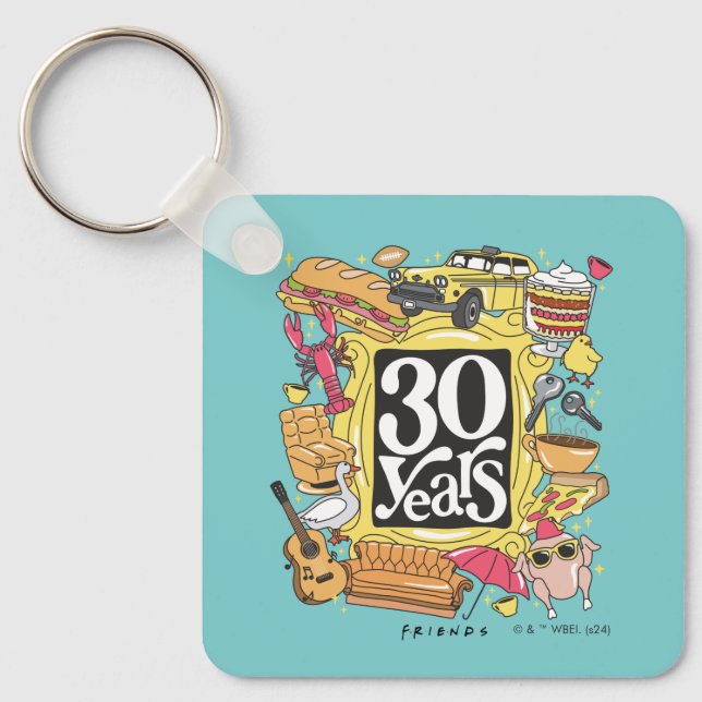 FRIENDS™ | 30 Years Graphic Key Ring (Front)