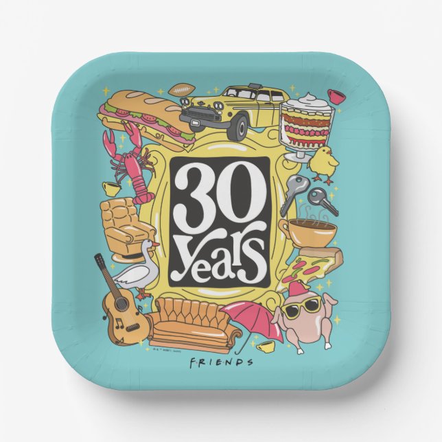 FRIENDS™ | 30 Years Graphic Paper Plate (Front)