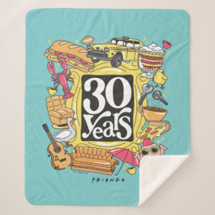 FRIENDS™   30 Years Graphic Sherpa Blanket