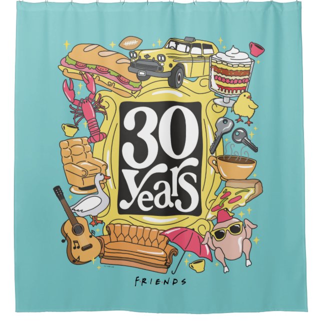 FRIENDS™ | 30 Years Graphic Shower Curtain (Front)