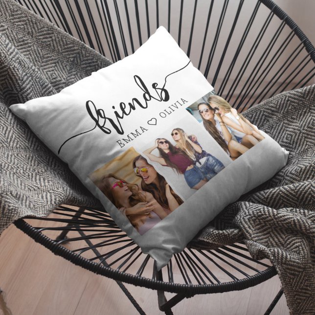 Friends 3 Photo Friendship Collage Cushion (Creator Uploaded)
