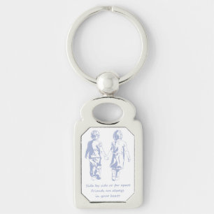 Friends always in your Heart Quote Key Ring