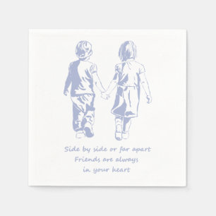 Friends always in your Heart Quote Napkin