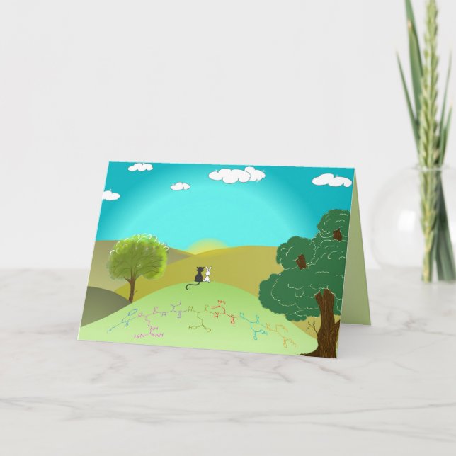 "FRIENDS" amino acid greeting card - custom text (Front)