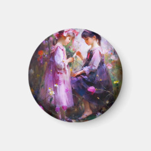 Friends and Flowers 2 Magnet