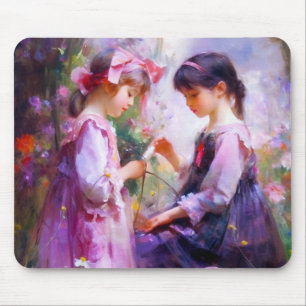 Friends and Flowers 2 Mouse Mat