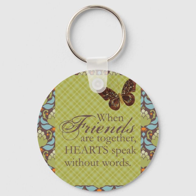 Friends and Hearts Key Ring (Front)