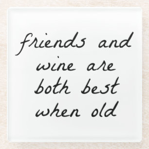 Friends And Wine Glass Coaster