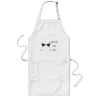 Friends and Wine the older the better, art gifts Long Apron