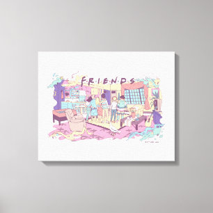 FRIENDS™   Apartment Cartoon Canvas Print