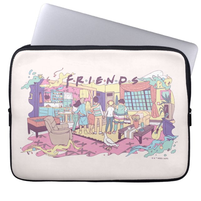 FRIENDS™ | Apartment Cartoon Laptop Sleeve (Front)