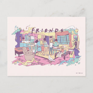 FRIENDS™ Apartment Cartoon Postcard