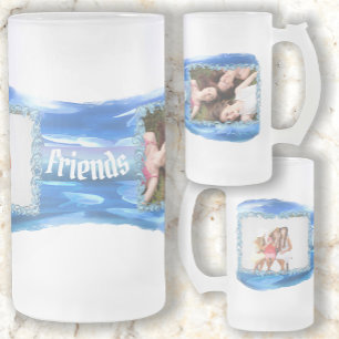 Friends Aquarium Jellyfish 0925 Frosted Glass Beer Mug