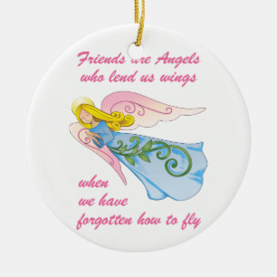 Friends are Angels Ceramic Tree Decoration