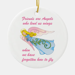 Friends are Angels Ceramic Tree Decoration