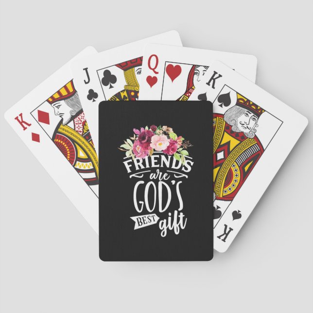 Friends Are God Best Gift Playing Cards (Back)
