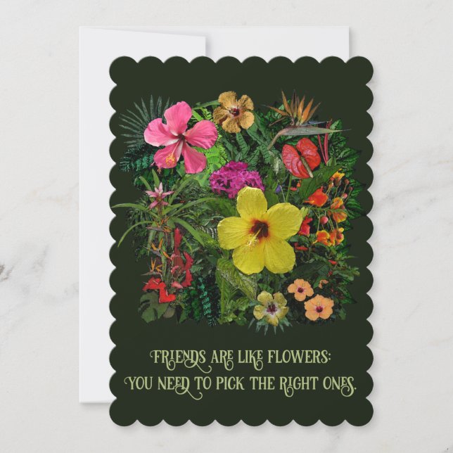 Friends are like flowers 🌼🌻🌼 Card (Front)