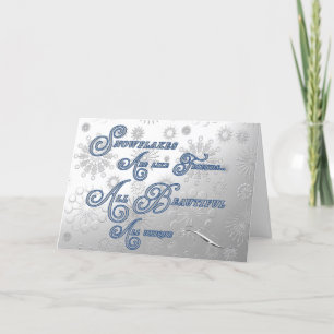 Friends Are Like Snowflakes Holiday Card