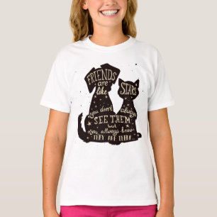 Friends Are Like Stars – Dog & Cat Friendship Quot T-Shirt
