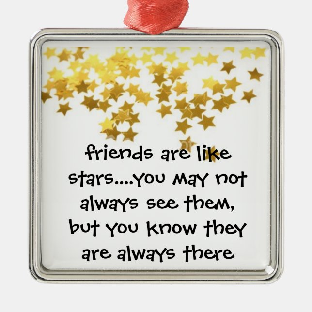 Friends are like Stars Ornament (Front)