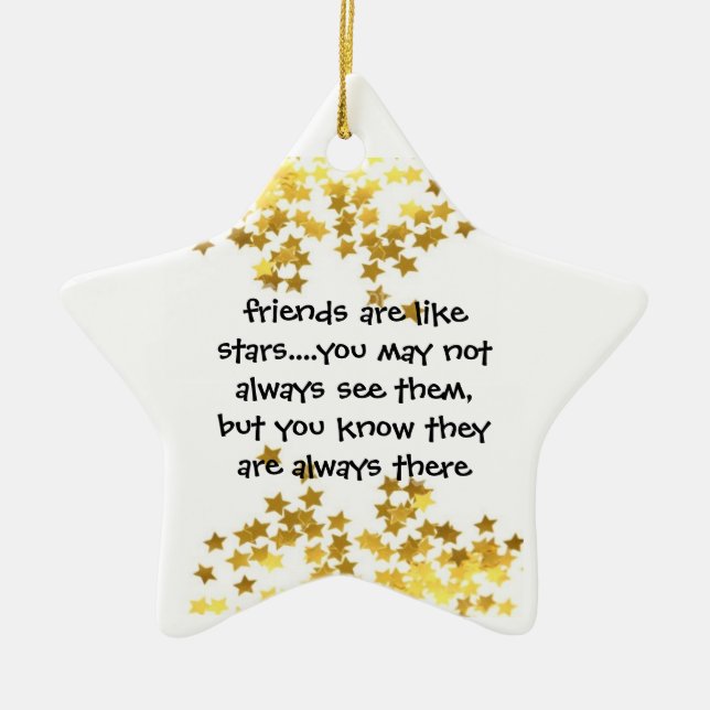 friends are like stars star ornament (Front)