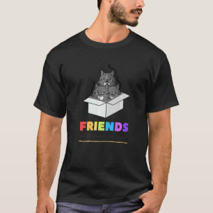 Friends Are the Family We Choose Cats in Box Frie T-Shirt