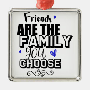 Friends Are The Family You Choose Metal Tree Decoration