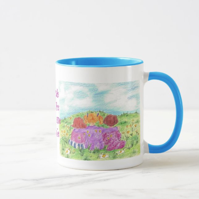 Friends Are The Sunshine Of Life Flower Meadow Mug (Right)