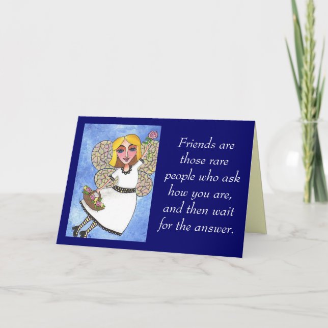 Friends are those rare people... - greeting card (Front)