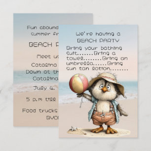 Friend's Beach Party Invitation