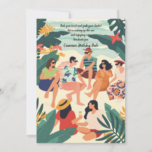 Friends Beach Party Invitation