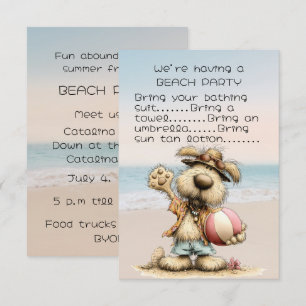 Friend's Beach Party Invitation